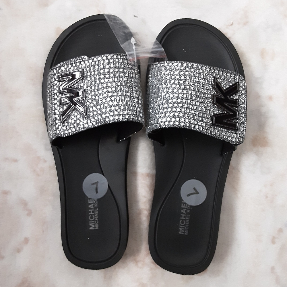 MK rhinestone slides